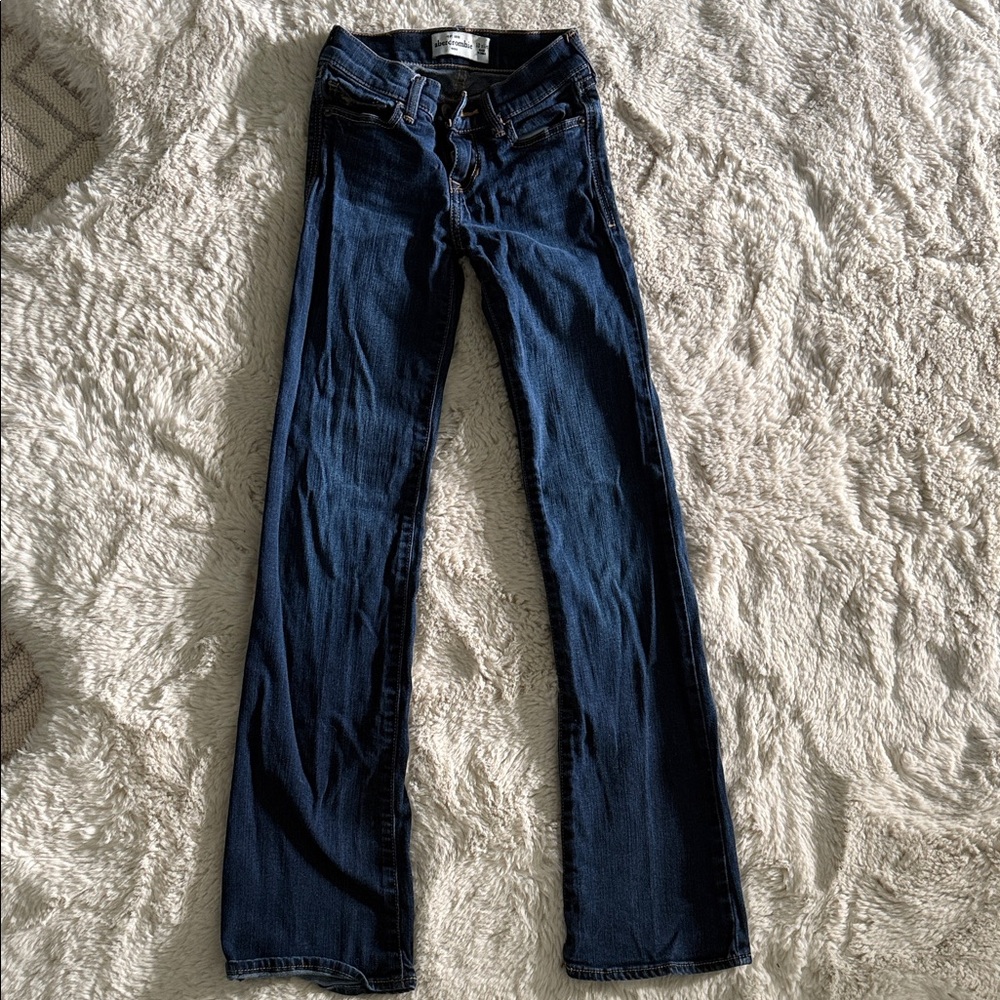abercrombie Kids Dark Blue Stretch Jeans bootcut/flare